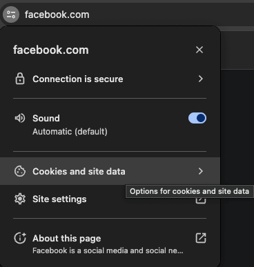 clear site data step1