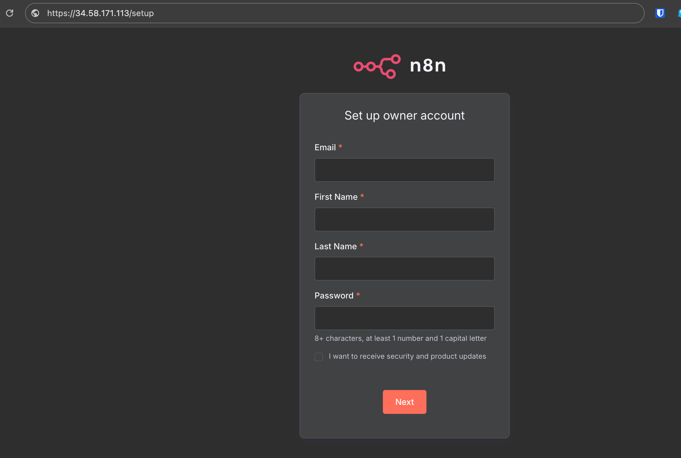 成功架設 n8n 伺服器